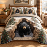 3-Piece Quilted Bed Set - Holiday Retreat