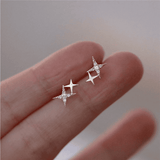 Puces d'oreilles étoile zircones