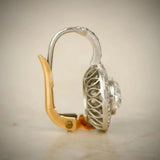 Vintage-Ohrringe mit Zirkonia in Gold und Silber